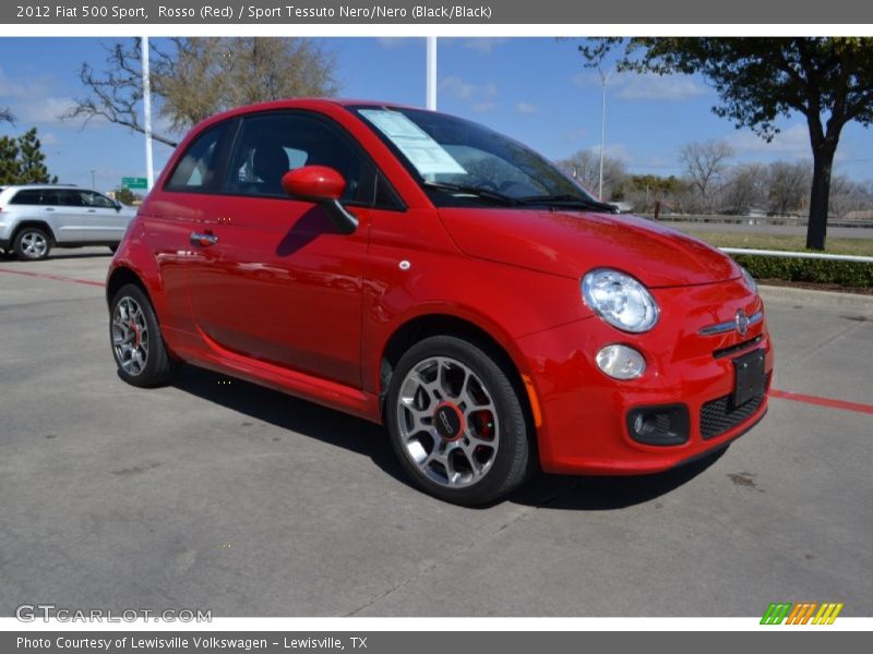 Rosso (Red) / Sport Tessuto Nero/Nero (Black/Black) 2012 Fiat 500 Sport