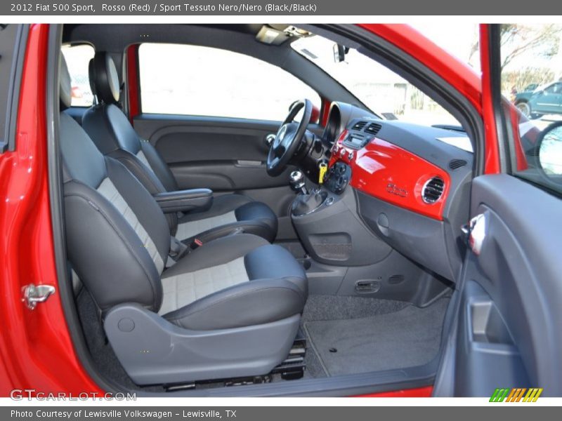 Rosso (Red) / Sport Tessuto Nero/Nero (Black/Black) 2012 Fiat 500 Sport