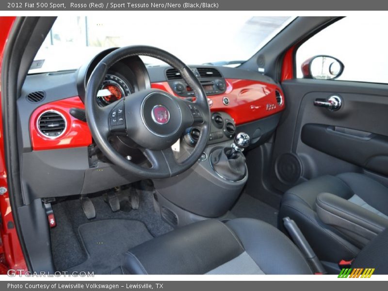 Sport Tessuto Nero/Nero (Black/Black) Interior - 2012 500 Sport 