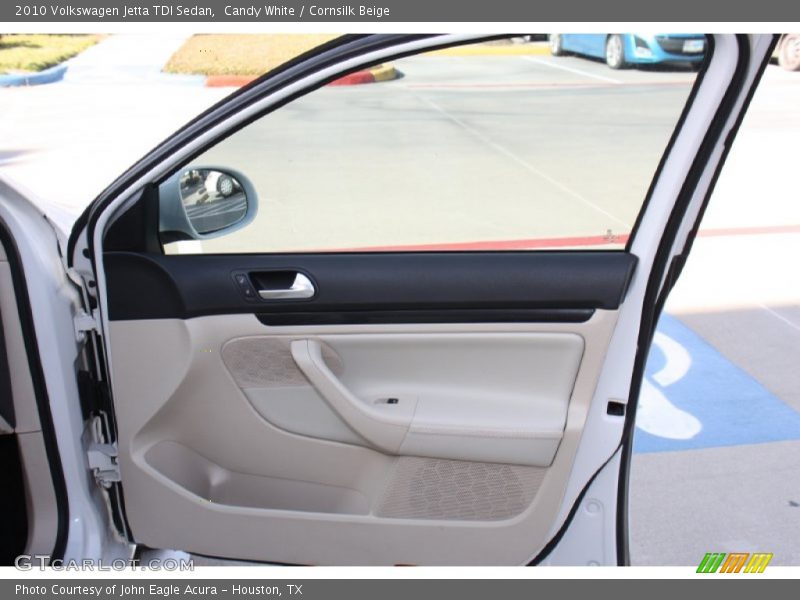 Candy White / Cornsilk Beige 2010 Volkswagen Jetta TDI Sedan