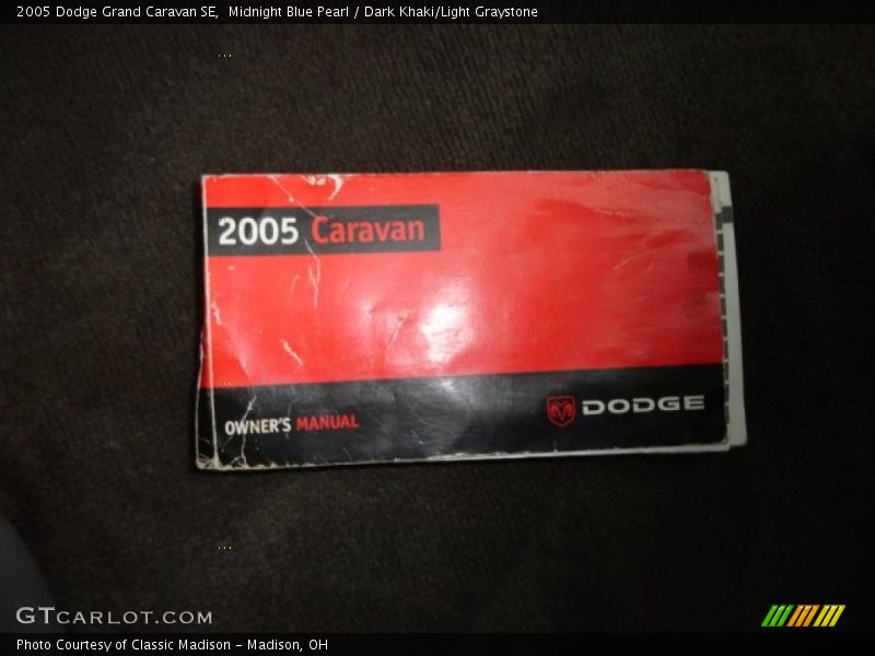 Midnight Blue Pearl / Dark Khaki/Light Graystone 2005 Dodge Grand Caravan SE