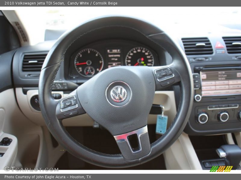 Candy White / Cornsilk Beige 2010 Volkswagen Jetta TDI Sedan