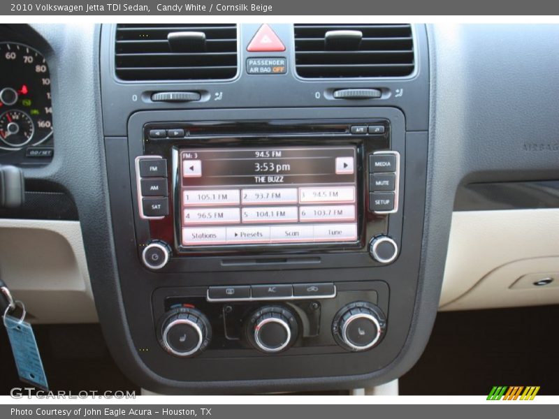 Candy White / Cornsilk Beige 2010 Volkswagen Jetta TDI Sedan