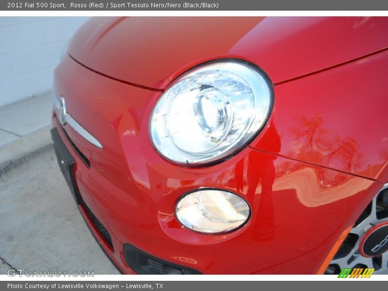 Rosso (Red) / Sport Tessuto Nero/Nero (Black/Black) 2012 Fiat 500 Sport