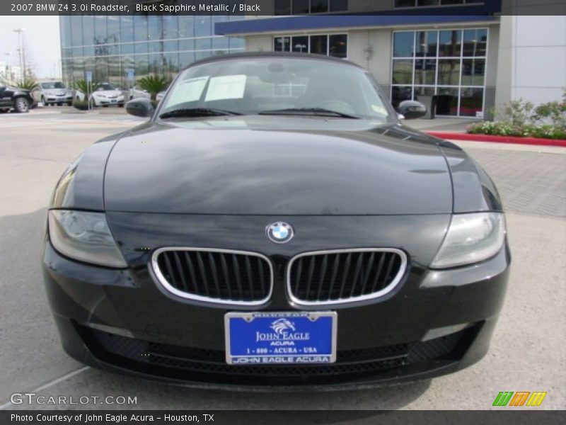 Black Sapphire Metallic / Black 2007 BMW Z4 3.0i Roadster