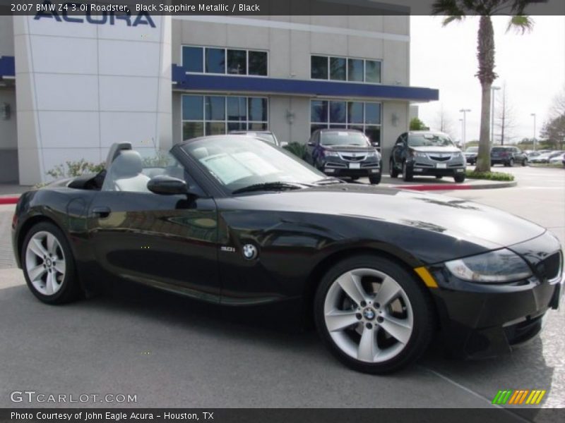 Black Sapphire Metallic / Black 2007 BMW Z4 3.0i Roadster