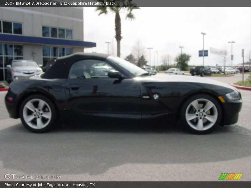 Black Sapphire Metallic / Black 2007 BMW Z4 3.0i Roadster