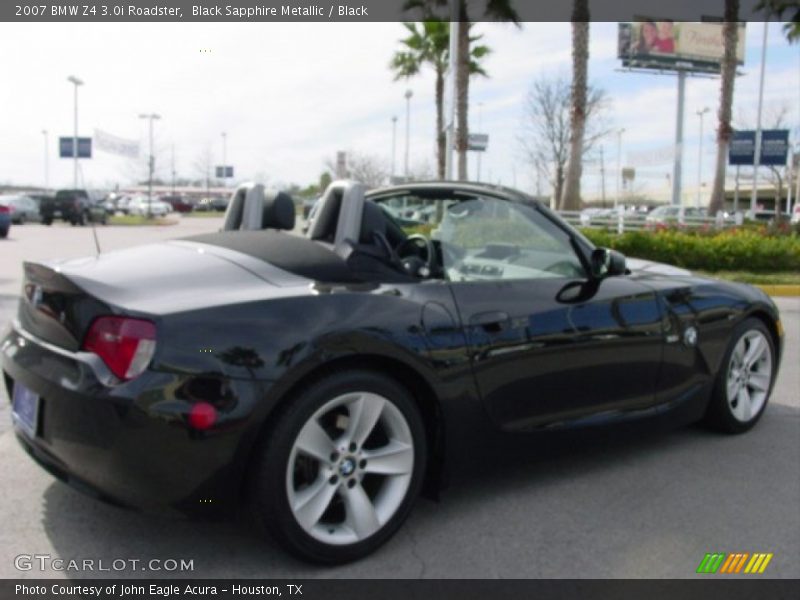 Black Sapphire Metallic / Black 2007 BMW Z4 3.0i Roadster