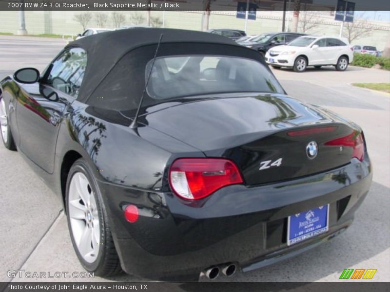 Black Sapphire Metallic / Black 2007 BMW Z4 3.0i Roadster