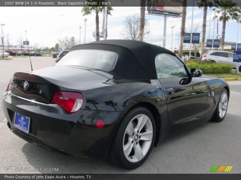 Black Sapphire Metallic / Black 2007 BMW Z4 3.0i Roadster