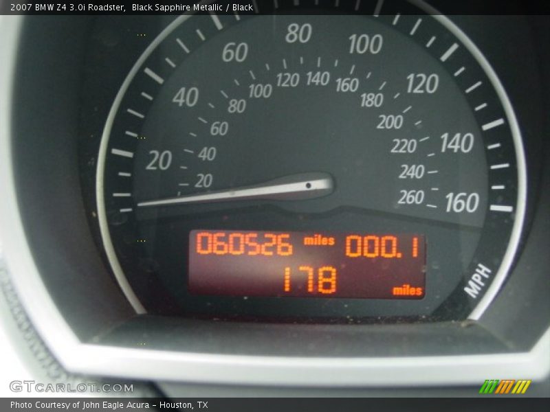 Black Sapphire Metallic / Black 2007 BMW Z4 3.0i Roadster