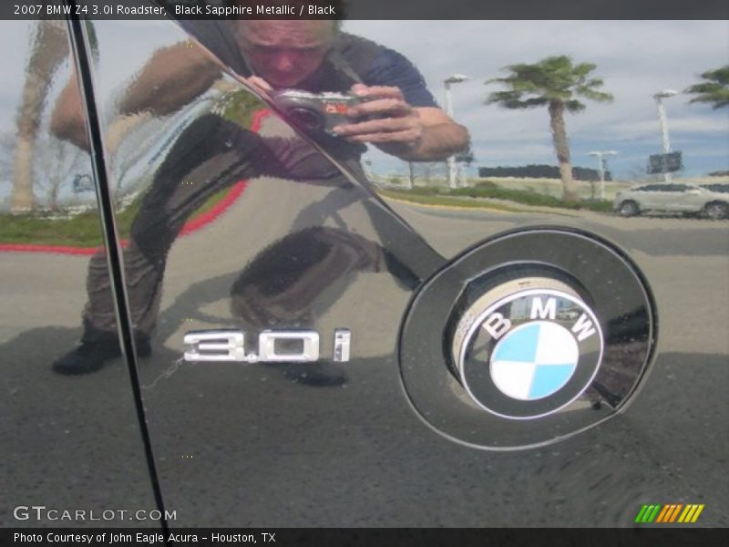 Black Sapphire Metallic / Black 2007 BMW Z4 3.0i Roadster