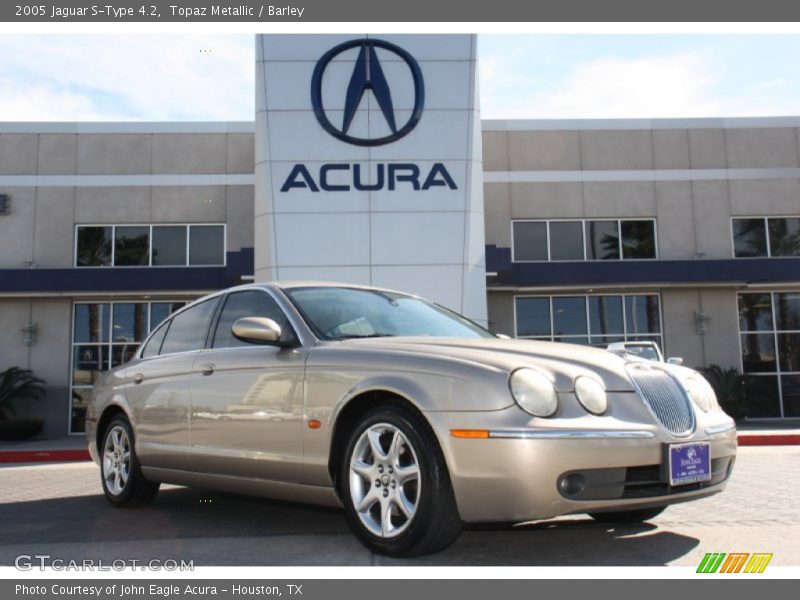 Topaz Metallic / Barley 2005 Jaguar S-Type 4.2