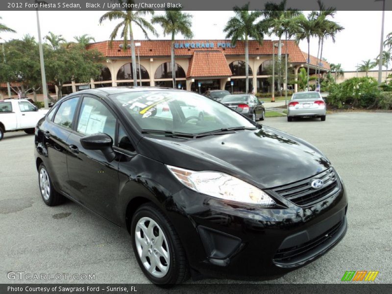 Black / Light Stone/Charcoal Black 2012 Ford Fiesta S Sedan