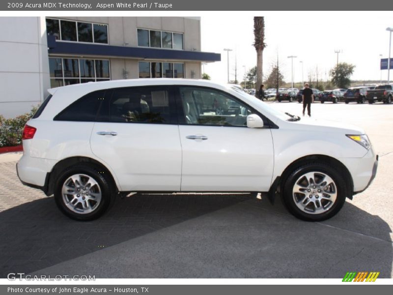 Aspen White Pearl / Taupe 2009 Acura MDX Technology