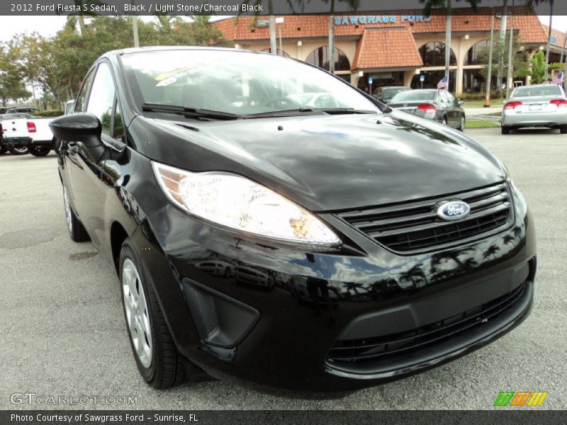 Black / Light Stone/Charcoal Black 2012 Ford Fiesta S Sedan