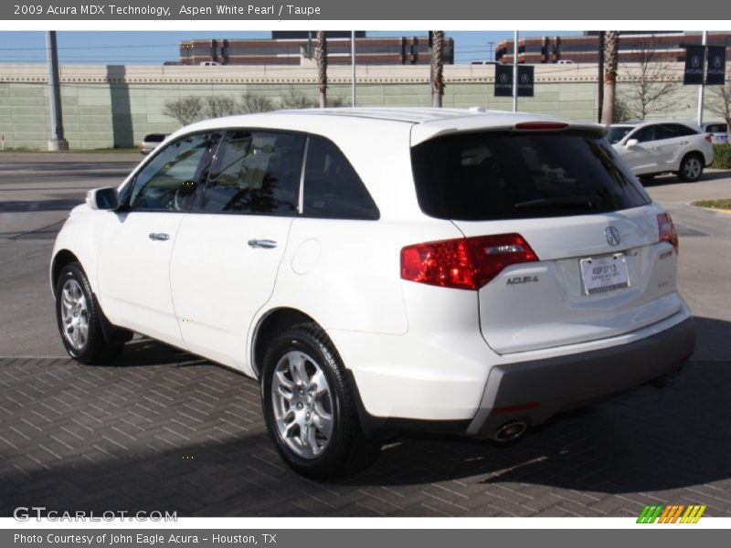 Aspen White Pearl / Taupe 2009 Acura MDX Technology