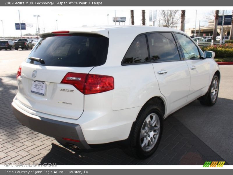 Aspen White Pearl / Taupe 2009 Acura MDX Technology