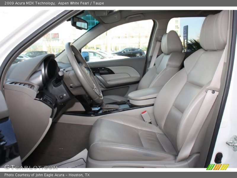 Front Seat of 2009 MDX Technology