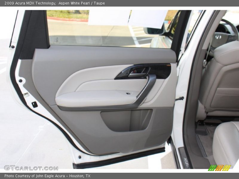 Aspen White Pearl / Taupe 2009 Acura MDX Technology