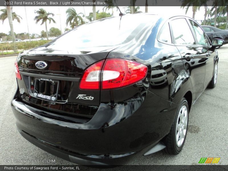Black / Light Stone/Charcoal Black 2012 Ford Fiesta S Sedan