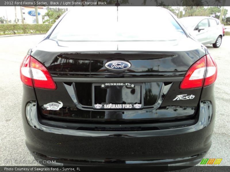 Black / Light Stone/Charcoal Black 2012 Ford Fiesta S Sedan