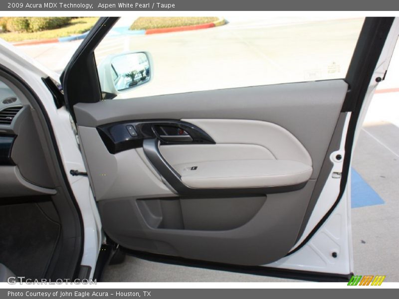 Aspen White Pearl / Taupe 2009 Acura MDX Technology