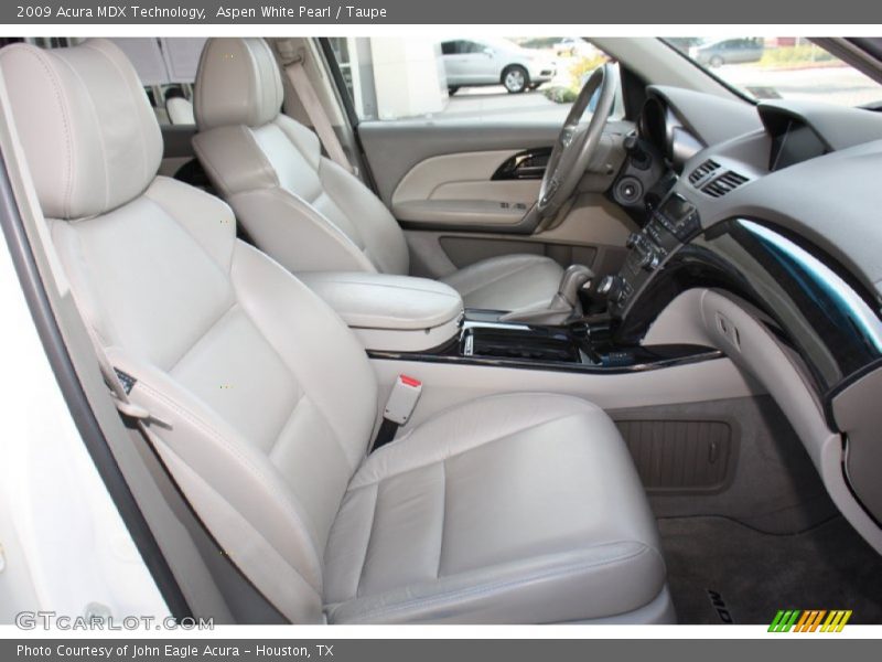 Aspen White Pearl / Taupe 2009 Acura MDX Technology