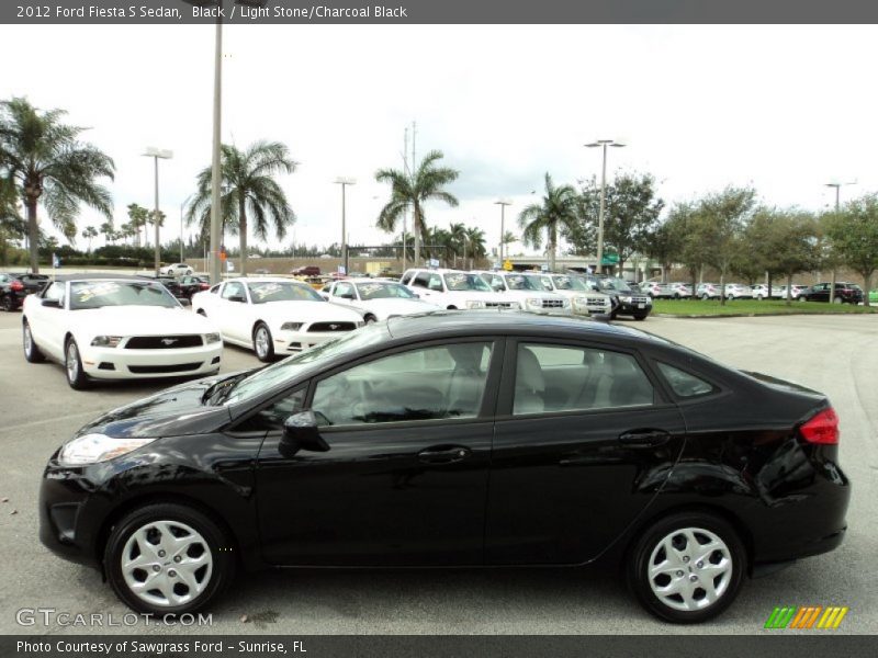 Black / Light Stone/Charcoal Black 2012 Ford Fiesta S Sedan