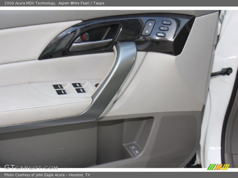 Aspen White Pearl / Taupe 2009 Acura MDX Technology