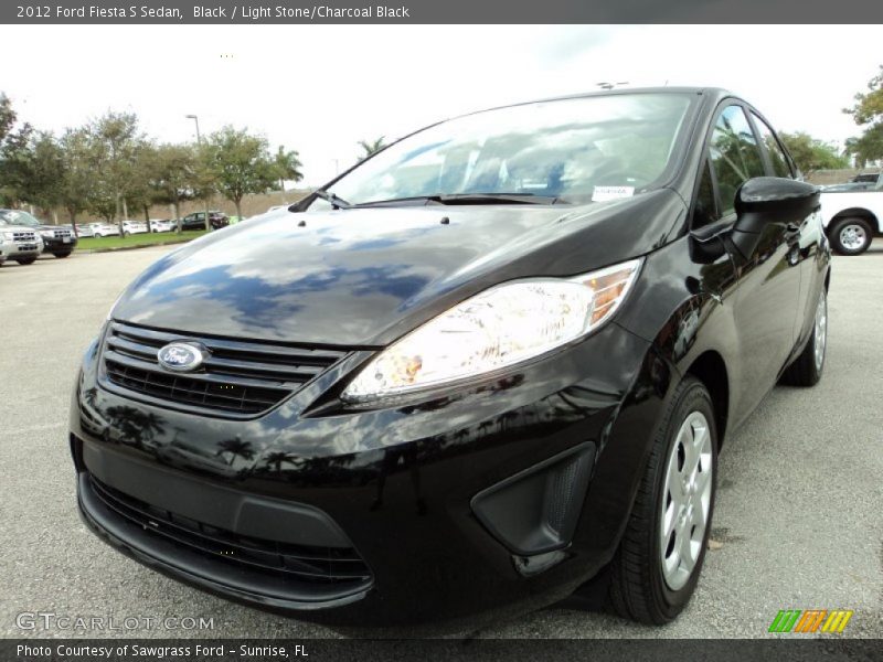 Black / Light Stone/Charcoal Black 2012 Ford Fiesta S Sedan