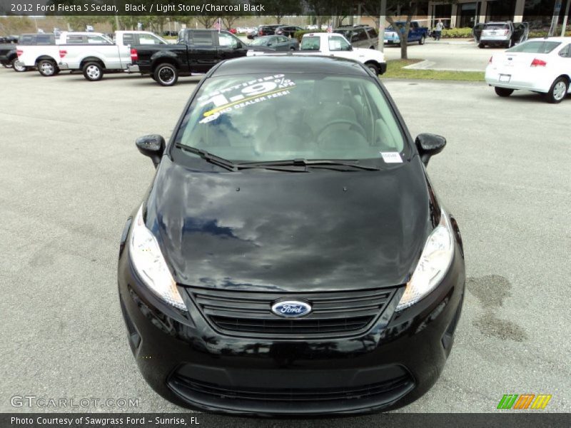 Black / Light Stone/Charcoal Black 2012 Ford Fiesta S Sedan