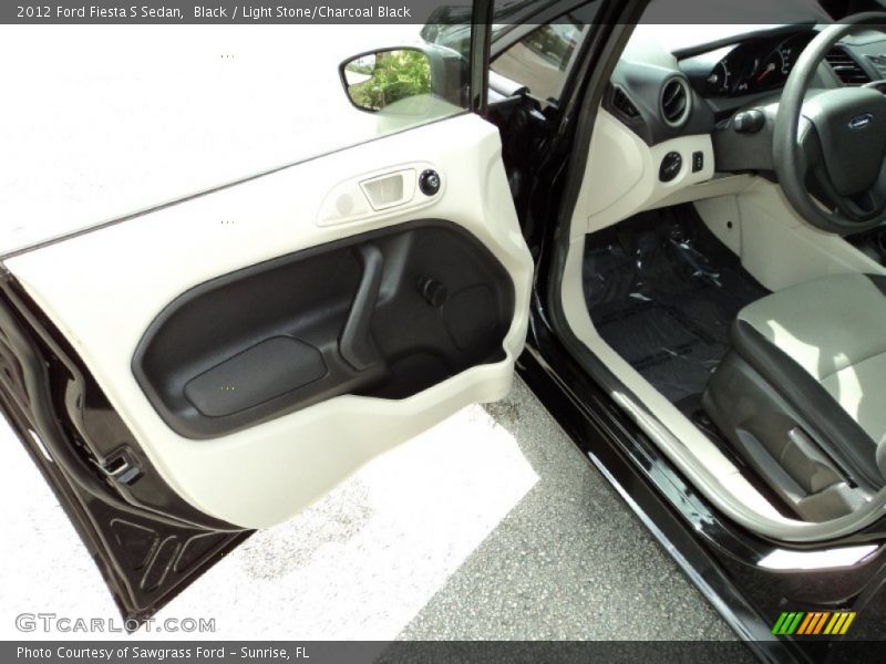 Black / Light Stone/Charcoal Black 2012 Ford Fiesta S Sedan