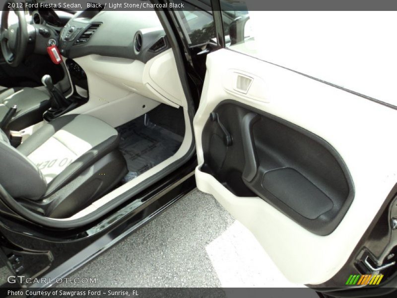 Black / Light Stone/Charcoal Black 2012 Ford Fiesta S Sedan