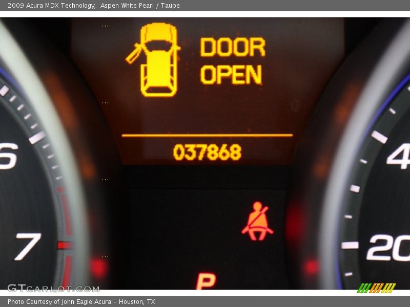 Aspen White Pearl / Taupe 2009 Acura MDX Technology