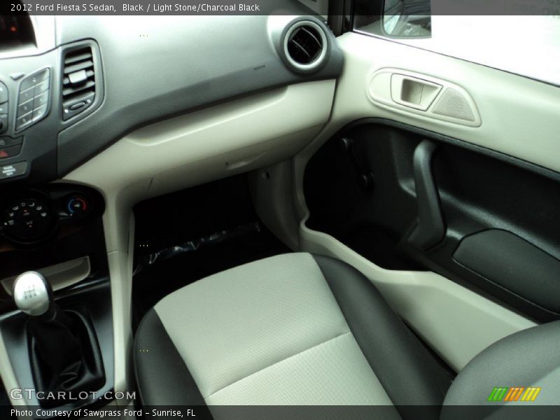 Black / Light Stone/Charcoal Black 2012 Ford Fiesta S Sedan