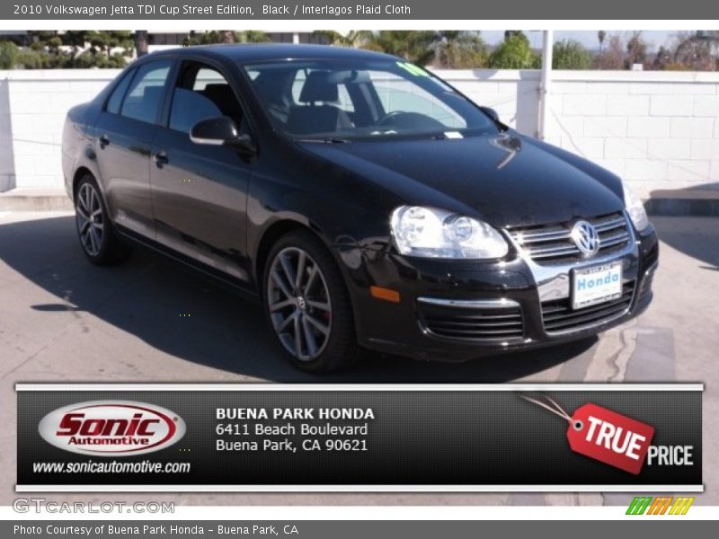 Black / Interlagos Plaid Cloth 2010 Volkswagen Jetta TDI Cup Street Edition