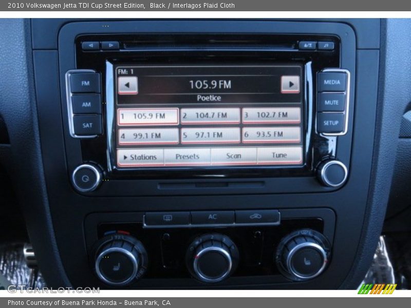 Black / Interlagos Plaid Cloth 2010 Volkswagen Jetta TDI Cup Street Edition