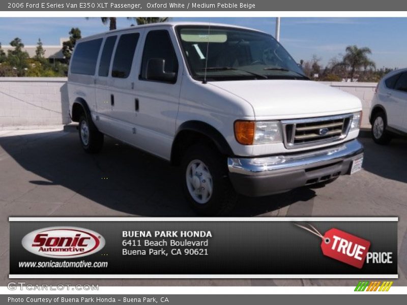 Oxford White / Medium Pebble Beige 2006 Ford E Series Van E350 XLT Passenger