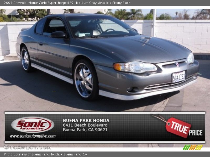 Medium Gray Metallic / Ebony Black 2004 Chevrolet Monte Carlo Supercharged SS