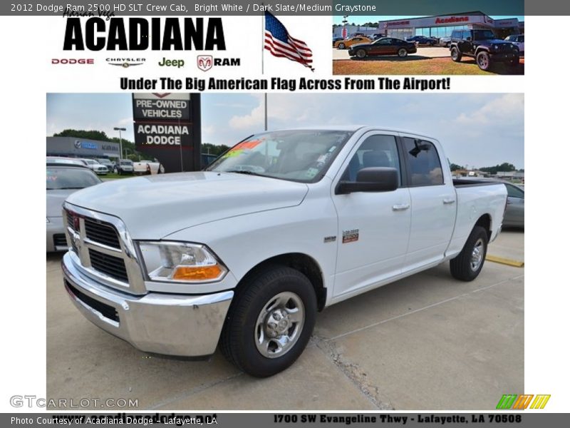Bright White / Dark Slate/Medium Graystone 2012 Dodge Ram 2500 HD SLT Crew Cab