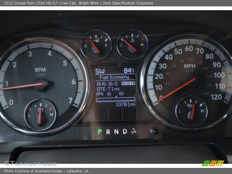 Bright White / Dark Slate/Medium Graystone 2012 Dodge Ram 2500 HD SLT Crew Cab