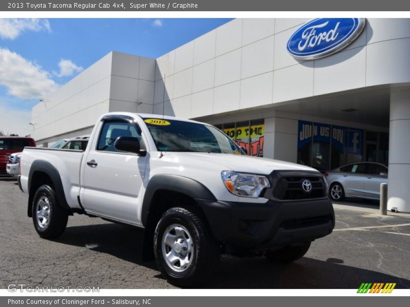 Super White / Graphite 2013 Toyota Tacoma Regular Cab 4x4