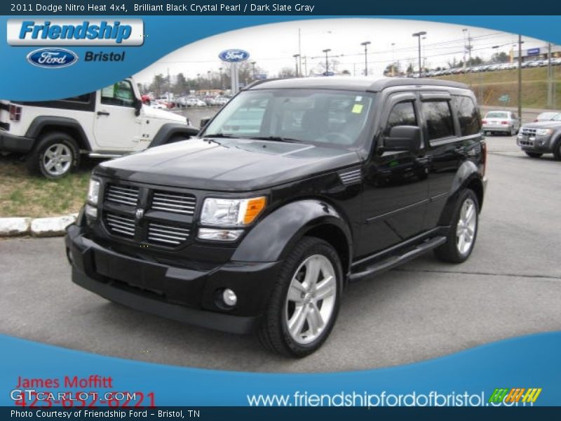 Brilliant Black Crystal Pearl / Dark Slate Gray 2011 Dodge Nitro Heat 4x4