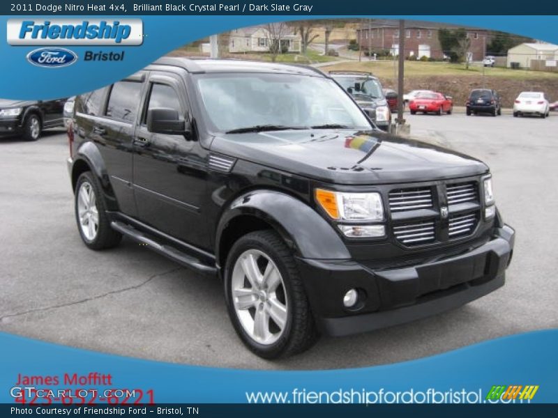 Brilliant Black Crystal Pearl / Dark Slate Gray 2011 Dodge Nitro Heat 4x4