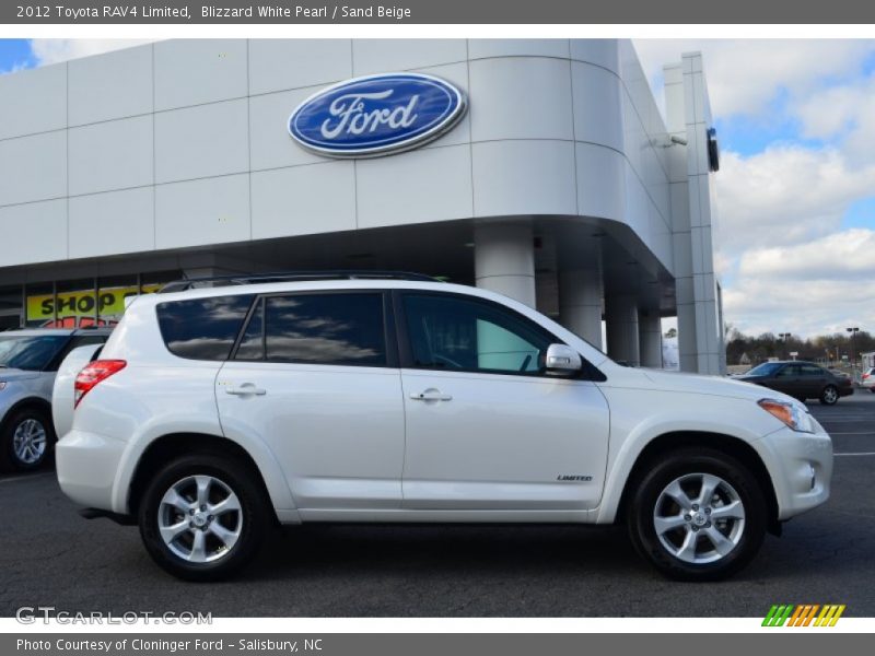 Blizzard White Pearl / Sand Beige 2012 Toyota RAV4 Limited