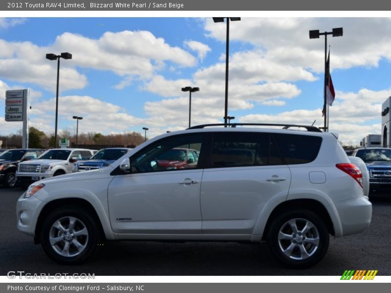 Blizzard White Pearl / Sand Beige 2012 Toyota RAV4 Limited