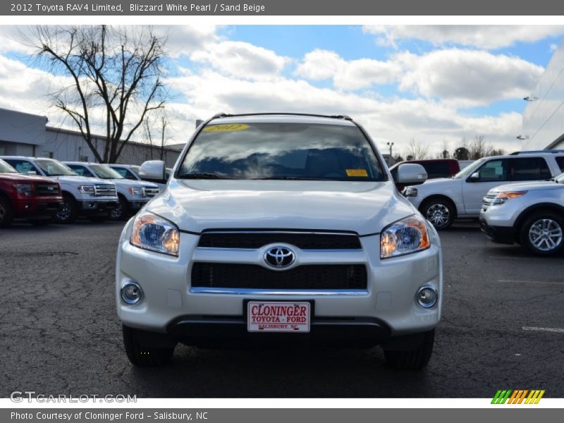 Blizzard White Pearl / Sand Beige 2012 Toyota RAV4 Limited