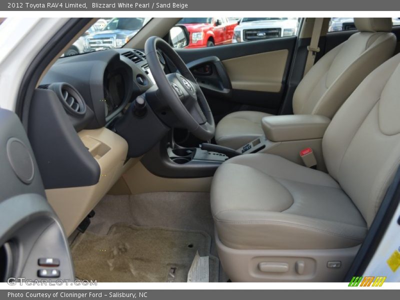 Blizzard White Pearl / Sand Beige 2012 Toyota RAV4 Limited