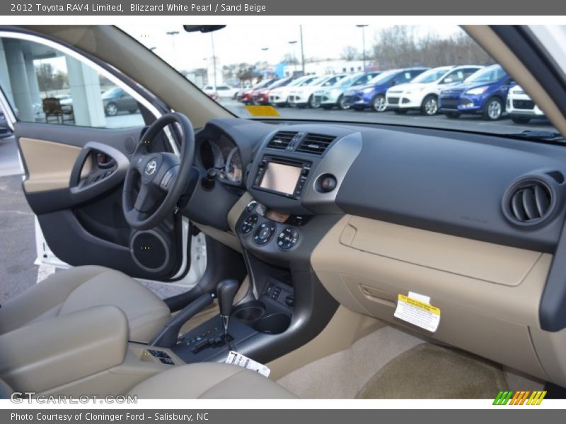 Blizzard White Pearl / Sand Beige 2012 Toyota RAV4 Limited